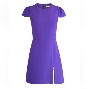 Alice and Olivia zip detail mini dress in eggplant. Size 2